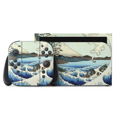 View from Satta Suruga Province by Hiroshige Nintendo Switch 2 (2025) with Joy-Con Skin